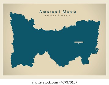 Modern Map - Amoron'i Mania Madagascar