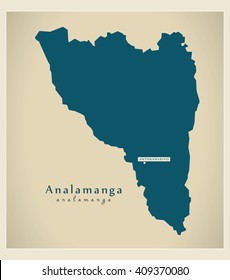 Modern Map - Analamanga Madagascar