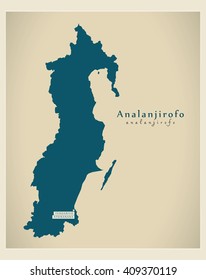 Modern Map - Analanjirofo Madagascar