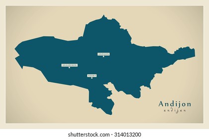 Modern Map - Andijon UZ