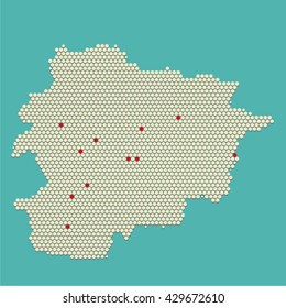 Modern map of Andorra