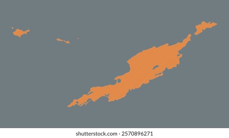 Modern Map of Anguilla with Interactive Features, Flat design Anguilla outline map.