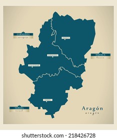 Modern map - Aragon ES