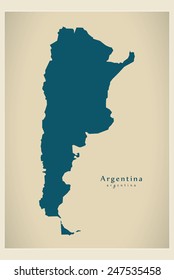 Modern Map - Argentina AR