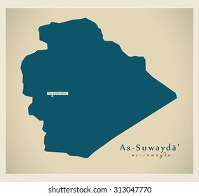 Modern Map - As-Suwayda SY