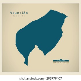 Modern Map - Asuncion PY
