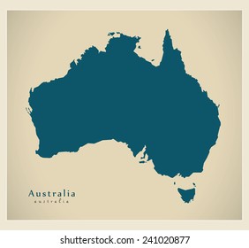 Modern Map - Australia AU