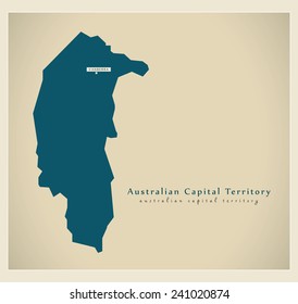 Modern Map - Australian Capital Territory AU