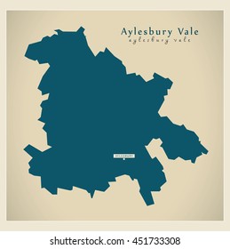 Modern Map - Aylesbury Vale District UK