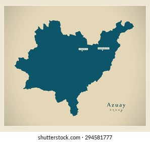 Modern Map - Azuay EC