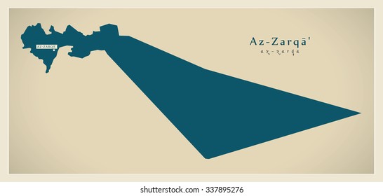 Modern Map - Az-Zarqa JO