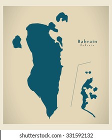 Modern Map - Bahrain BH