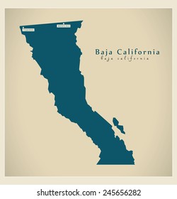 Modern Map - Baja California MX