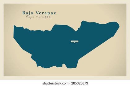 Modern Map - Baja Verapaz GT