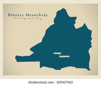 Modern Map - Banteay Meancheay KH