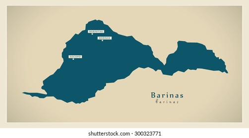 Modern Map - Barinas VE