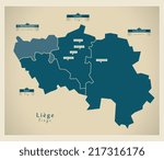 Modern map - LiÃ?Â¨ge BE