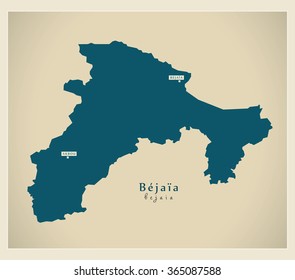Modern Map - Bejaia DZ