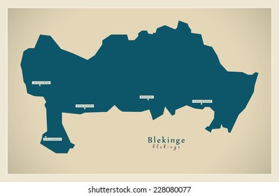 Modern Map - Blekinge SE