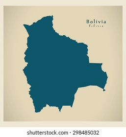 Modern Map - Bolivia BO