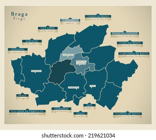 Modern Map - Braga PT