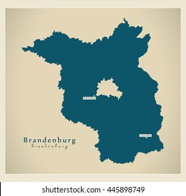 Modern Map - Brandenburg DE new design refreshed