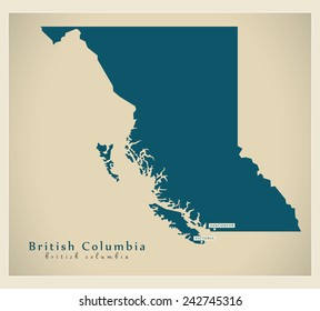 Modern Map - British Columbia CA