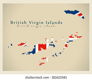 Modern Map - British Virgin Islands VG