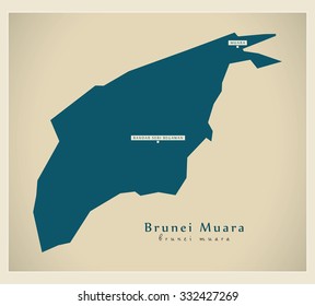 Modern Map - Brunei Muara BN