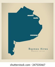 Modern Map - Buenos Aires AR