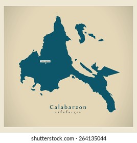 Modern Map - Calabarzon PH