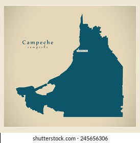 Modern Map - Campeche MX