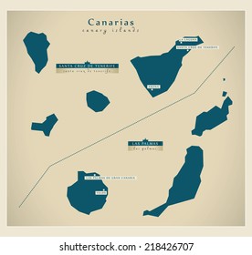 Modern map - Canarias ES