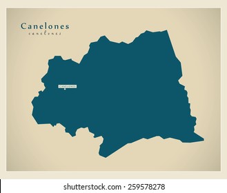 Modern Map - Canelones UY