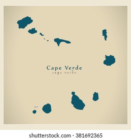 Modern Map - Cape Verde CV