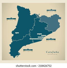 Modern map - Cataluna ES