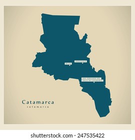 Modern Map - Catamarca AR