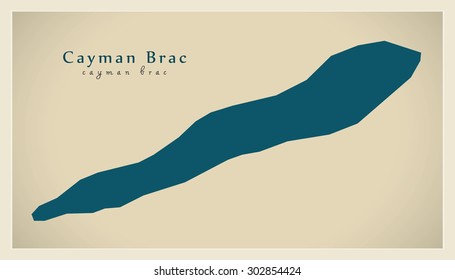 Modern Map - Cayman Brac KY