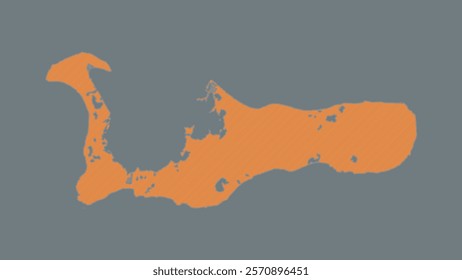 Modern Map of Cayman Islands with Interactive Features, Flat design Cayman Islands outline map.