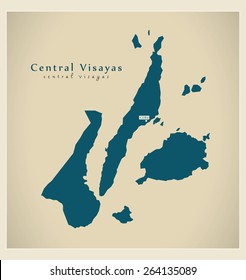 Modern Map - Central Visayas PH