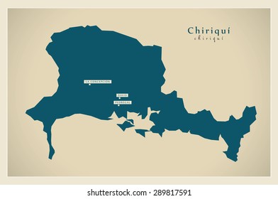 Modern Map - Chiriqui PA