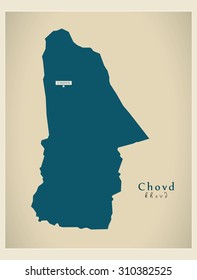 Modern Map - Chovd MN