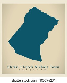 Modern Map - Christ Church Nichola Town KN