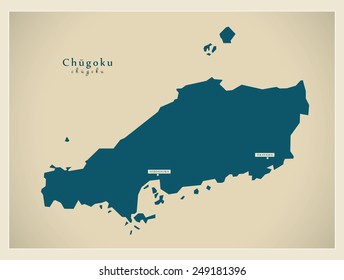 Modern Map - Chugoku JP