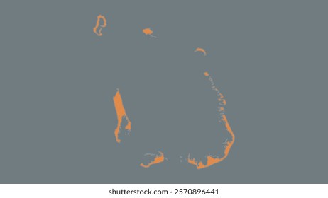 Modern Map of Cocos Islands with Interactive Features, Flat design Cocos Islands outline map.