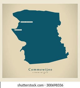 Modern Map - Commewijne SR