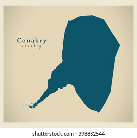 Modern Map - Conakry GN