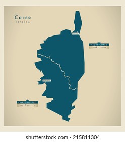 Modern map - Corse FR