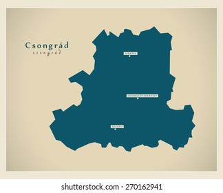 Modern Map - Csongrad HU