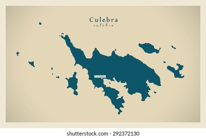 Modern Map - Culebra PR